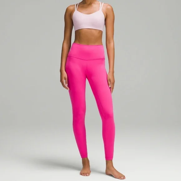 Size 8 hot sonic pink lululemon leggings